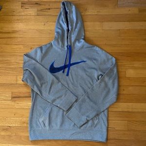 Grey and blue Nike hoodie
